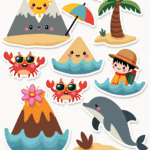 Mountains & Beaches - Sticker Sheet v14